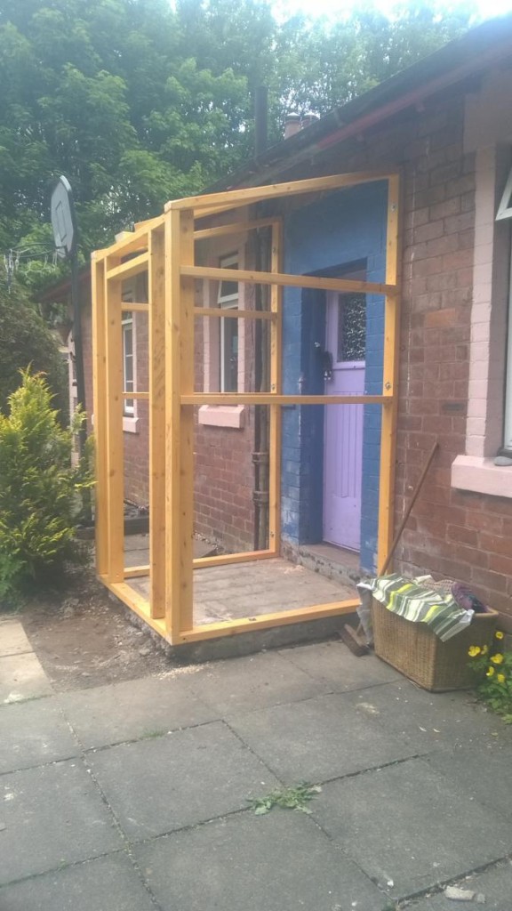 Frame of the new Porch